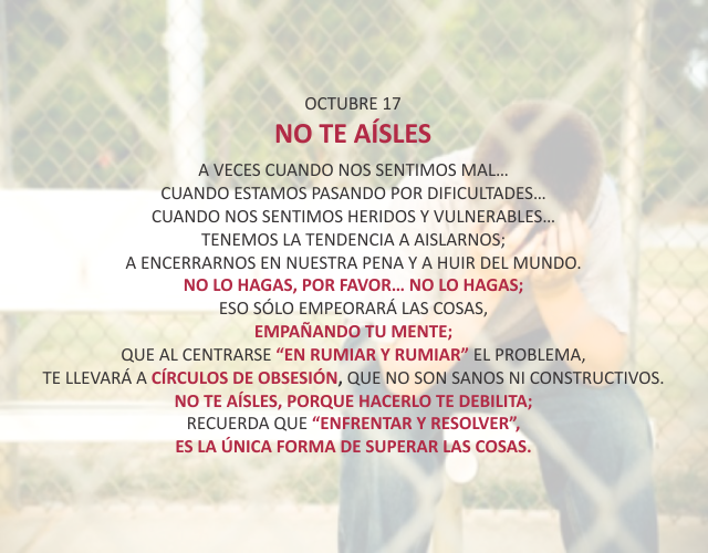 No te aísles